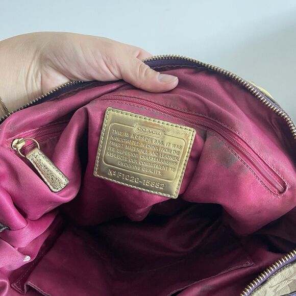 Coach Poppy Tartan Plaid Glam 15882 Shoulder Handbag Tote - RARE y2k grunge - Picture 16 of 16